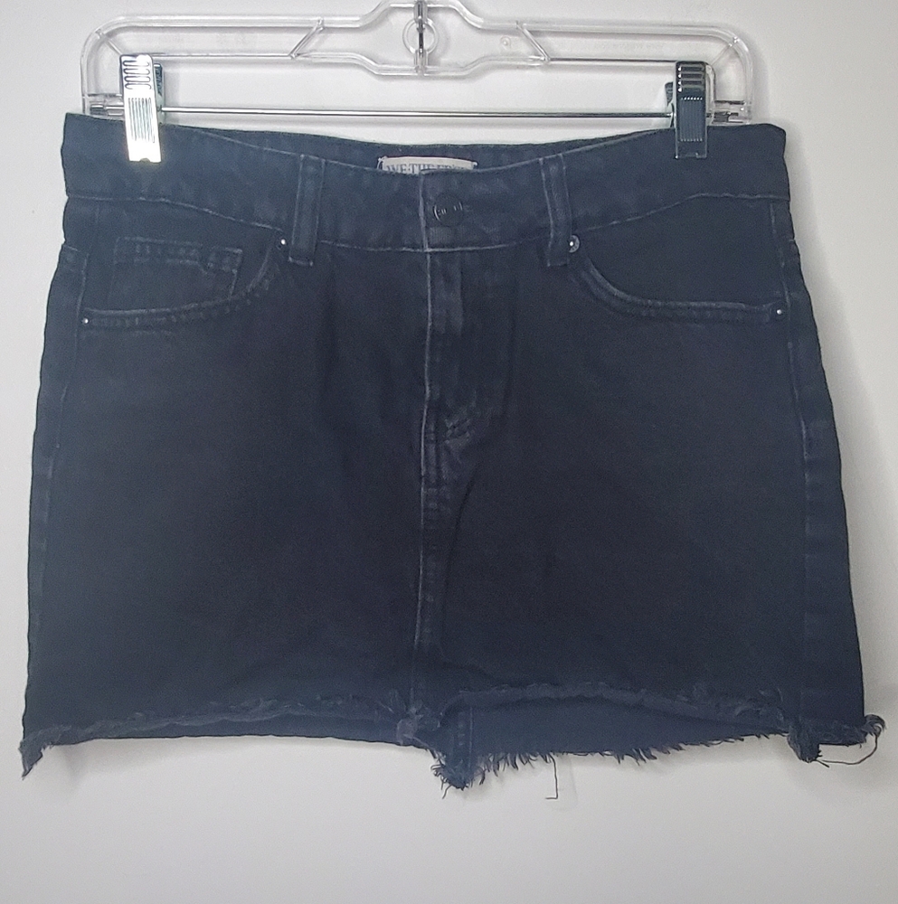Free People Size 6 - We The Free Collection - Women's Black Denim Skirt